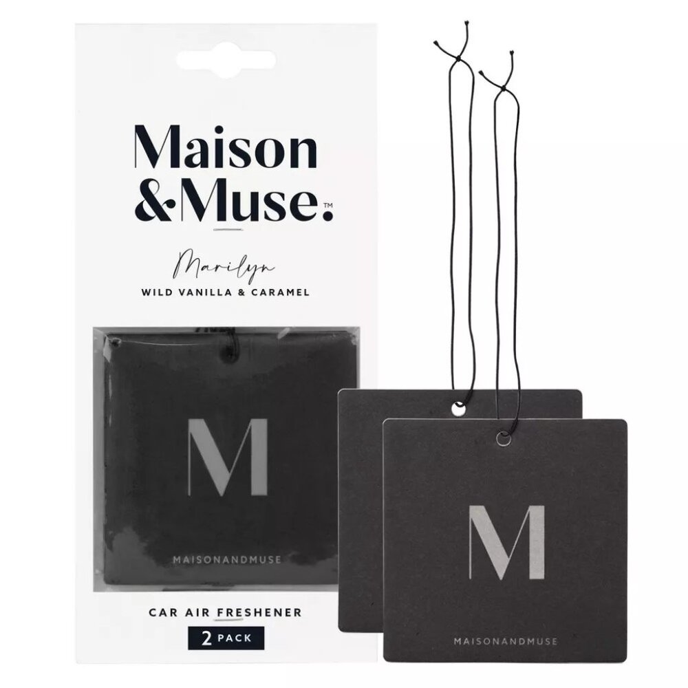 NWT  Maison & Muse Car Air Freshener Marilyn  Wild Vanilla & Caramel